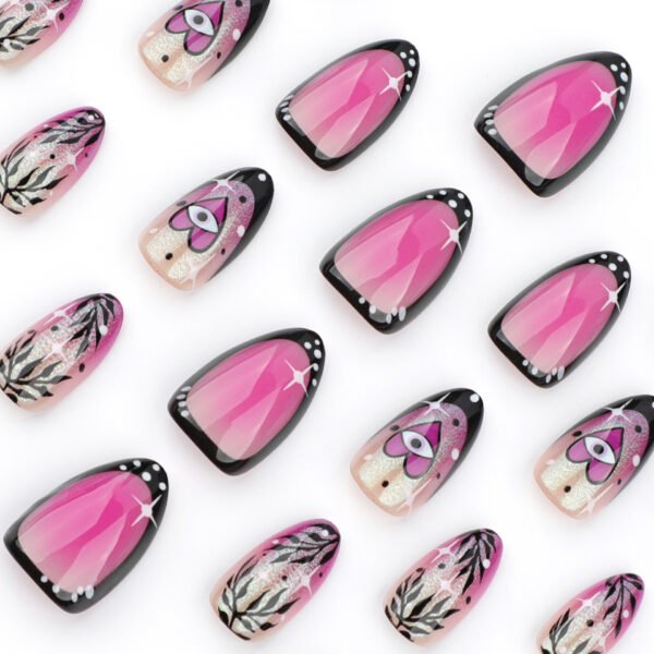 JP3612-Your Secret to Salon-Worthy Ombré French Tips: Reusable Almond Nails ✨