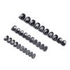 GN054-French reusable press on nails with star glitter, black cat eye short round – chic removable waterproof salon‑quality set