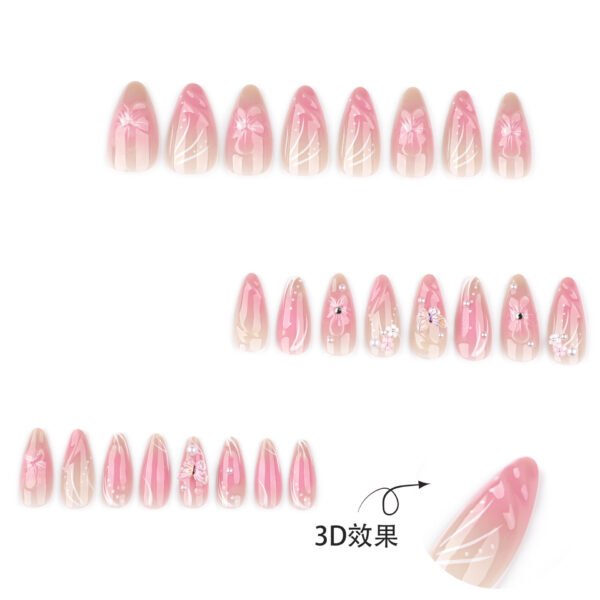 O1CN01ncgSuY2NGHy5WJRzx_!!4234819935-0-cib JP3865-Blush Almond Bliss: Short 3D Flower Nails for Effortless Romance (Reusable & Waterproof)