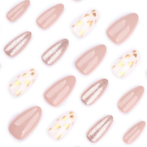 O1CN01oCYd0m2NGHvuIeQ1h_!!4234819935-0-cib JP3689-Instant Diamond French Tips? Effortless Almond Nails with Hidden Hearts (Reusable & Waterproof)