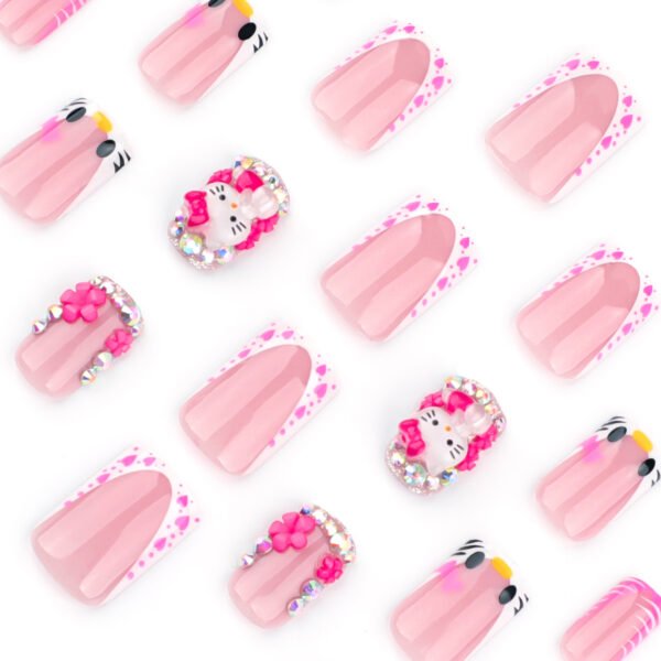 O1CN01ortqiB2NGHvzJe1bl_!!4234819935-0-cib JP3659-Your Daily Dose of Kawaii: Reusable Cat & Heart French Tips ✨ (Nude Pink, Short Square)