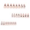 JP3748-Galaxy Rebel Almond Press-Ons: Reusable Black Star Nails with Diamond Glitter | Waterproof + Lightning-Fast