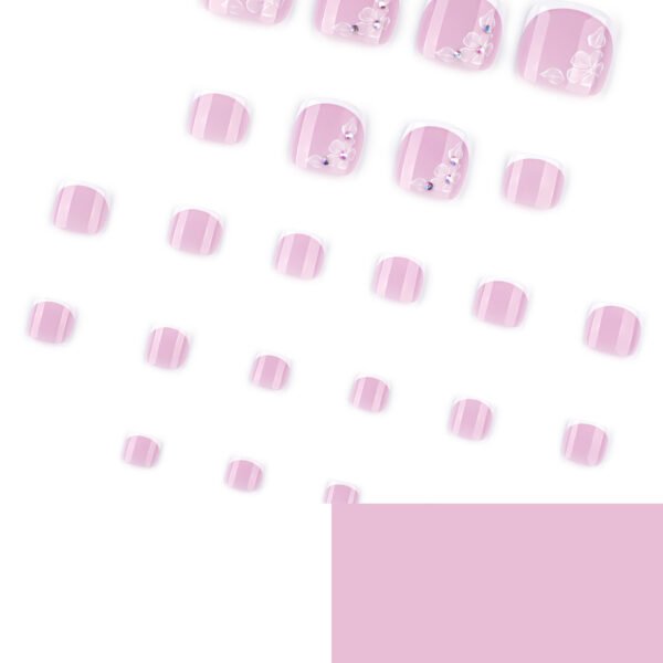 JP3806-Pure Summer French Toes: Salon-Crisp Pedis in 15 Minutes (Waterproof & Sanitary!) ​​Beach-Ready Feet Without Salon Prison​