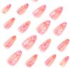 JP3881-Summer's Secret Garden: 3D Floral French Stiletto Press-Ons | Effortless, Waterproof Luxury ​​Ditch Salon Sweat for Fresh Bloom Nails!​