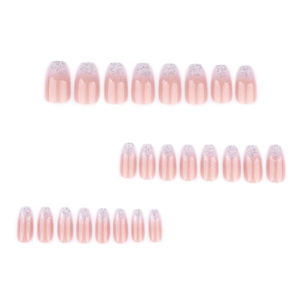 O1CN01pp6Izu2NGHwseLRa2_!!4234819935-0-cib JP3736-Liquid Silver Ballet Press-Ons: Reusable French Fade Nails | Waterproof High-Design Glam