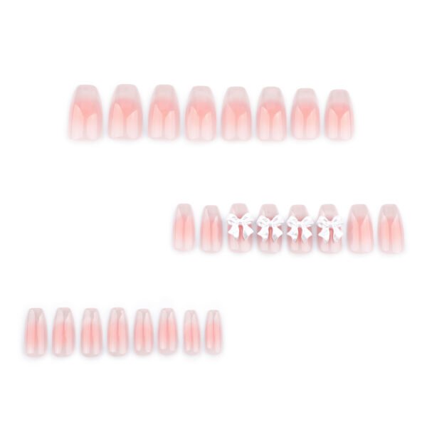 O1CN01ps3JsA2NGHvyrtnyf_!!4234819935-0-cib JP3606-Blush Whisper Ballet Nails: Reusable Cat-Eye French with 3D Bows | Waterproof Sweet Luxury