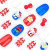 JP3570-Kawaii French Press On Nails: 3D Cats, Flowers & Plaid Charm ​​Your Salon-Cute Solution: Reusable Japanese Nail Art in Minutes!​