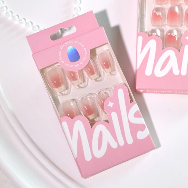 JL0690-Pure Desire Ballet Press-Ons: Blush, Cream & Cat Eye Magic | Reusable Luxury Nails
