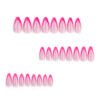 JP3553-Vixen French Almond Press Ons: Red V-Tips, Diamonds & Glitter ​​*Bold & Reusable - 5 Min Power Manicure, No Salon Drama​​*