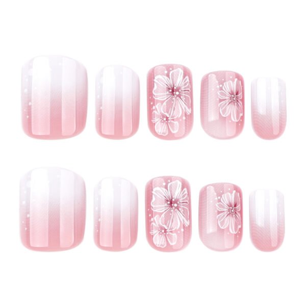 O1CN01qegwPF2NGHxy8S6r1_!!4234819935-0-cib JP3834-Summer Minimalist Magic: Effortless Gradient & Floral Square Nails (Reusable & Waterproof)