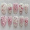 JP3888-✨ ICONIC SPARKLE ALMONDS: Reusable Glam French Tips | Hearts, Bows & Dazzle Salon-Free ​​Salon Rhinestones Crumbling? Dominate Dazzle in 9 Minutes.​