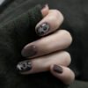 GN044-🐆 Smoky Leopard French Tips: Library Villainess Toes ✨ (Reusable, Short & Savage)