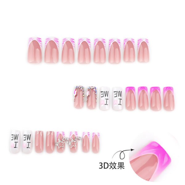 O1CN01rb7uXt2NGHw72Hpo3_!!4234819935-0-cib JP3673-Your Galaxy of Glam: Reusable Water Wave & Star French Tips ✨ (Explosive Holographic Glitter + Pink Zebra!)