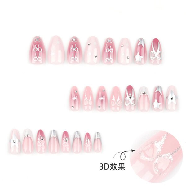 O1CN01rxaFu32NGHs9bi5bs_!!4234819935-0-cib JP3223-🎀 Starry Blush French Tips: Reusable Press On Nails with Crystal Bows & Watercolor Ombre (10 Min Salon Escape) ✨ TikTok’s #1 Trending Nail Hack: Salon Glam at Drugstore Prices - Zero Tools, Endless Re-Wears