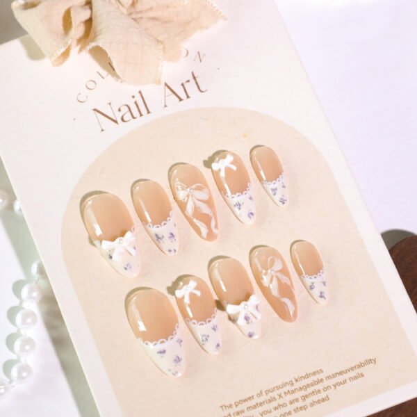 O1CN01rxjoXG2NGHyNYrkhy_!!4234819935-0-cib JL0671- Effortless French Elegance: Reusable Almond Short Press On Nails with Silk Bow Design (Waterproof & Salon-Quality) Get a 15-Minute Salon Gel Manicure at Home – Zero Damage, Endless Charm