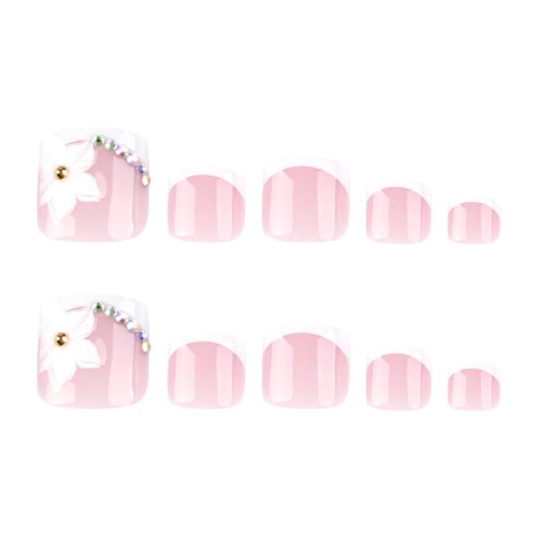 O1CN01sWGPmr2NGHxk6NbMM_!!4234819935-0-cib JP3811-Summer French Pedicure Press-Ons | Floral Toe Nails Waterproof & Reusable Beach-Ready Toes in 90 Seconds: Your Secret to Effortless Summer Elegance