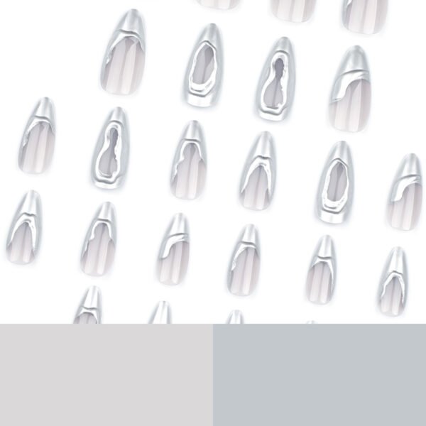 O1CN01se8Dea2NGHteDO4CG_!!4234819935-0-cib JP3442-French Almond Mirror Chrome Nails | 3D Silver Mirror Press Ons | Bestselling Salon Alternative