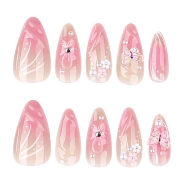 O1CN01sfNmYE2NGHy3iaYWX_!!4234819935-0-cib JP3865-Blush Almond Bliss: Short 3D Flower Nails for Effortless Romance (Reusable & Waterproof)