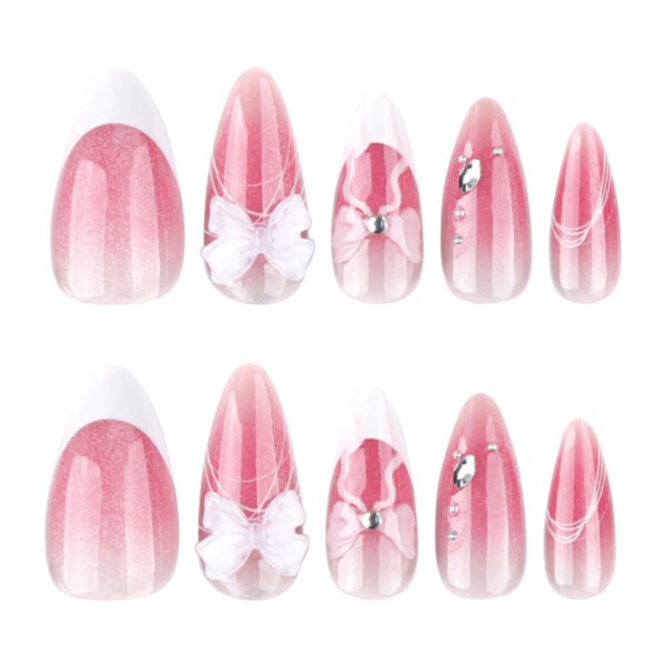 O1CN01syCQpO2NGHynOgrsY_!!4234819935-0-cib JP3779-Blush French Cat Eye Nails | Salon-Quality Bow Press Ons (Reusable Almond Shape)