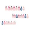 JP3968-Luxurious French Tip Crocodile Texture Press-On Nails: Your Salon Look, Reusable & Ready in Minutes