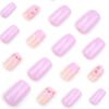 JP3773-Summer Bliss French Press-Ons: Dainty Square Florals That Breathe (Reusable & Effortless!) ​​Skip the Salon, Savor the Simplicity​