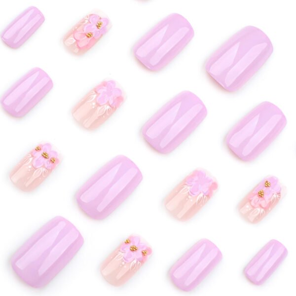 O1CN01tTCcJx2NGHxhKAufJ_!!4234819935-0-cib JP3773-Summer Bliss French Press-Ons: Dainty Square Florals That Breathe (Reusable & Effortless!) Skip the Salon, Savor the Simplicity