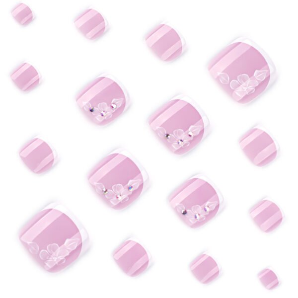 JP3806-Pure Summer French Toes: Salon-Crisp Pedis in 15 Minutes (Waterproof & Sanitary!) ​​Beach-Ready Feet Without Salon Prison​