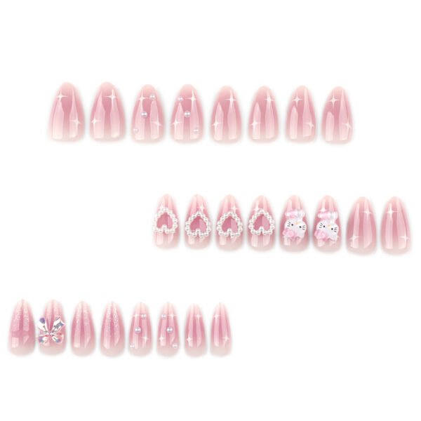 O1CN01tpQYWj2NGHz9sU5Wb_!!4234819935-0-cib JP4006-Blushing Almond Dreams: J-Beauty French Press-Ons with Bows & Hearts Cruelty-Free • Waterproof • Hypoallergenic