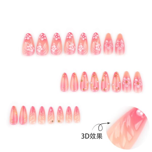 O1CN01tyEF7d2NGHyvDd1Jo_!!4234819935-0-cib JP3881-Summer's Secret Garden: 3D Floral French Stiletto Press-Ons | Effortless, Waterproof Luxury Ditch Salon Sweat for Fresh Bloom Nails!