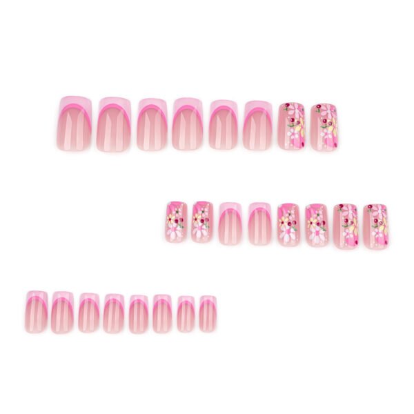 O1CN01u7ryXE2NGHyHPcdcs_!!4234819935-0-cib JP3966-Playful Clash French Press On Nails | Reusable Floral Statement Salon-Worthy Square Style - Waterproof & Drama-Free