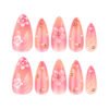 JP3881-Summer's Secret Garden: 3D Floral French Stiletto Press-Ons | Effortless, Waterproof Luxury ​​Ditch Salon Sweat for Fresh Bloom Nails!​