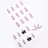 JP1060-Dreamy Lilac Ballet Bows Press-Ons: Salon-Length Luxury, Waterproof & Reusable For Elegant Rebels, Busy Dreamers & Balletcore Lovers – Perfect Nails in 90 Seconds!