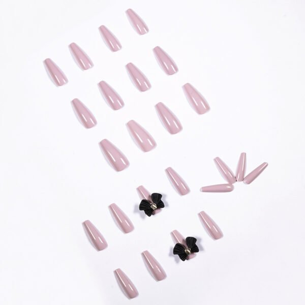 JP1060-Dreamy Lilac Ballet Bows Press-Ons: Salon-Length Luxury, Waterproof & Reusable For Elegant Rebels, Busy Dreamers & Balletcore Lovers – Perfect Nails in 90 Seconds!