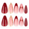 JP3853-THE RED RULES RESISTANCE: Reusable Parisian Almonds | Effortless Power French Tips​​ ​​Salon Reds Chipped By Wednesday? Command Eternal Rouge.​