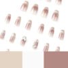 JP2651-✨ Ethereal Pink Moon Magic: Love-Infused Crystal Cat Eye French Tips