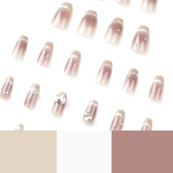 O1CN01ue2bSf2NGHmSyzgTF_!!4234819935-0-cib JP2651-✨ Ethereal Pink Moon Magic: Love-Infused Crystal Cat Eye French Tips