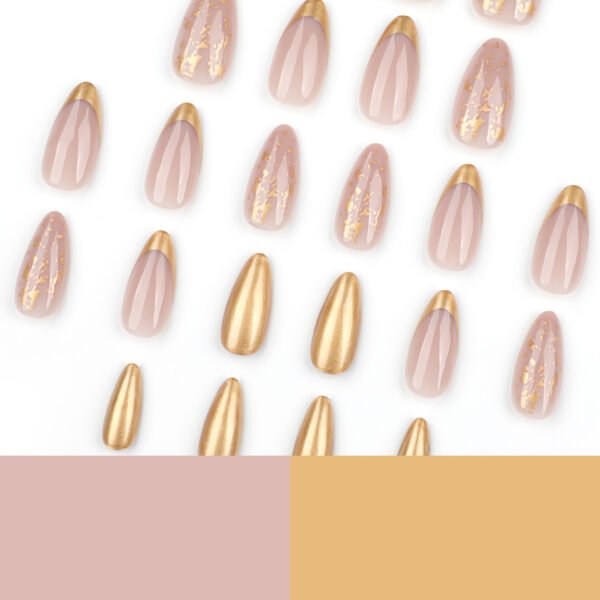 O1CN01ukMLAq2NGHxTJdLao_!!4234819935-0-cib JP3749-Pearlescent French Almond Press-Ons | Diamond Dust Shimmer | Reusable Salon Escape Instant Light Capture: Your Secret Glow Revolution
