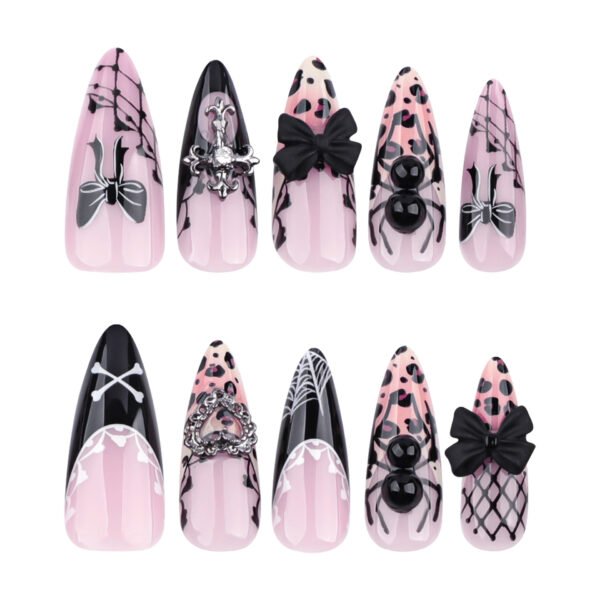 O1CN01umVLvL2NGHvmjKfRa_!!4234819935-0-cib JP3611-Reusable Gothic French Press On Nails: Y2K Spiders, 3D Bows & Leopard Glam – Revolutionize Your Nail Game (Perfect for Expressing Your Dark Glam Mood!)