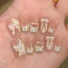 JL0681-Chic French Ballet Press-Ons with 3D Bows & Cat-Eye Shine | Reusable Salon Nails at Home