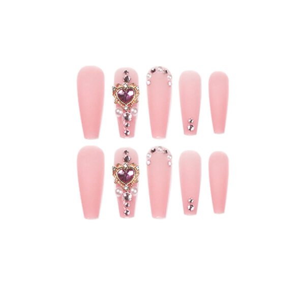 O1CN01v8116j2NGHfeSmaab_!!4234819935-0-cib JP1699-Indulge in Effortless Luxury: Long Reusable Coffin False Nails French Tip (Nude Pink, Pearls, Diamonds)