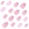 JP3772-Spring French Florals: Joyful Nails That Kiss Time & Worries Goodbye (Reusable + Waterproof) ​​Salon-Quality Bloom & Hearts, Minus the Salon Headaches​