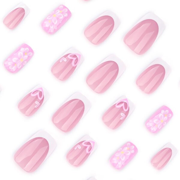 O1CN01vCejam2NGHxQ4e0yQ_!!4234819935-0-cib JP3772-Spring French Florals: Joyful Nails That Kiss Time & Worries Goodbye (Reusable + Waterproof) Salon-Quality Bloom & Hearts, Minus the Salon Headaches