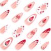 JP3740-✨ Strawberry Crème Press-Ons: Your Instant Summer Sweetheart Manicure 🍓💕