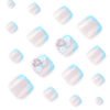 JP3816-Sparkle & Sea French Toes: Salon Glam That Defies Summer Chaos (Reusable + Waterproof!) ​​Vacation-Ready Toes in 15 Minutes Flat​
