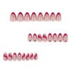 JP3552❄️ ​​​​ Crimson Frost French Tips: Winter-Ready Press On Nails with Red Glitter & Ice Diamonds (Waterproof Reusable)  🔥 ​​​​ Salon Secret Revealed: 30-Second Bourbon-Soaked Glam for Holiday Parties - Zero Chip Guarantee