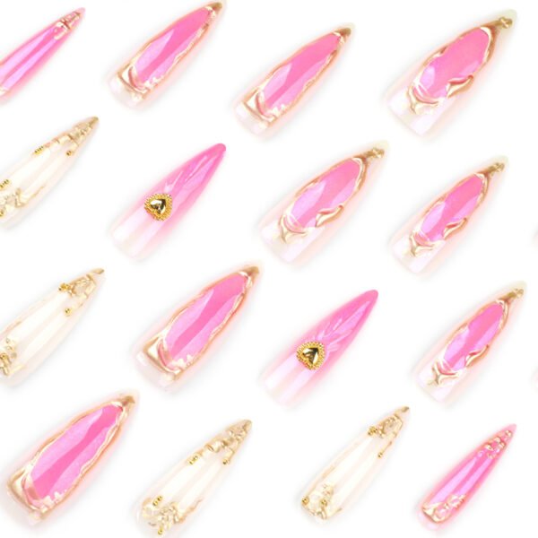 O1CN01vfPk1G2NGHxs6jHrO_!!4234819935-0-cib JP3851-Chrome Ombre Stiletto Press-Ons with 3D Crystal Drops | Reusable & Waterproof