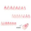 JP3882- Luxury Garden French Tips: Reusable 3D Flower Almond Press On Nails with Swarovski Accents (Waterproof)  ​​Salon-Defying Glam in 8 Minutes: Handcrafted Crystal & Daisies - Damage-Free 15+ Day Wear
