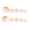 JP3812-Gilded French Toe Nails | 3D Gold Edge Luxury | Waterproof & Reusable ​​Step Into Liquid Gold: Salon-Grade Pedicures in 90 Seconds​