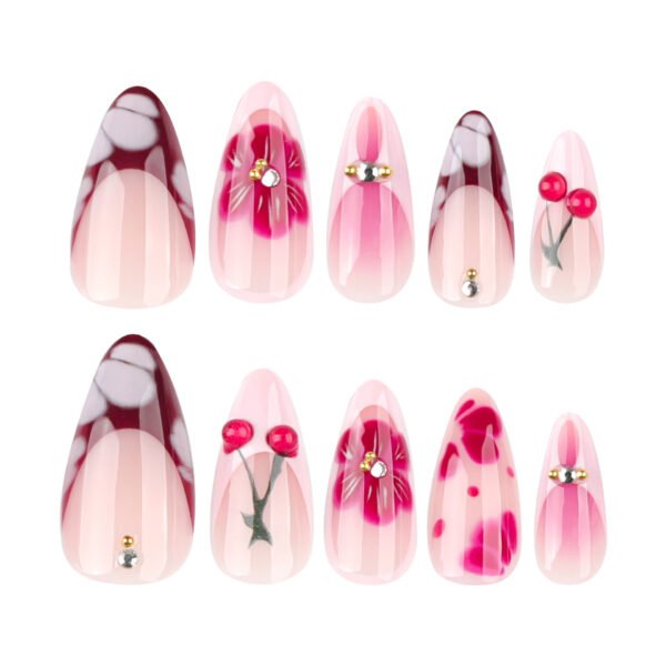 O1CN01xVk5P92NGHxi0QVPT_!!4234819935-0-cib JP3781-❤️🔥 Midnight Bloom Alert: Red Ombré Petal French Almond Press-Ons (Reusable & Waterproof!) — Salon’s Worst Nightmare