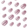JP3880-Spark & Sophistication: Cat Eye Short Round Press-Ons | Salon Shine, Zero Commitment ​​90-Second Magic: Rebel Luxe for the Discerning Woman​